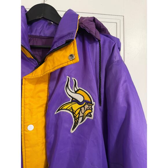 Purple and Yellow Vikings Men's Jacket - Picture 3 of 6